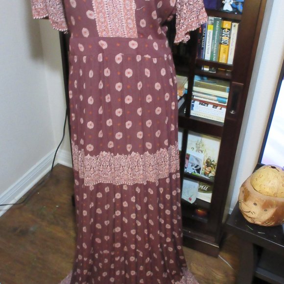 Brown Bohemian dress Size 14 - Picture 2 of 3